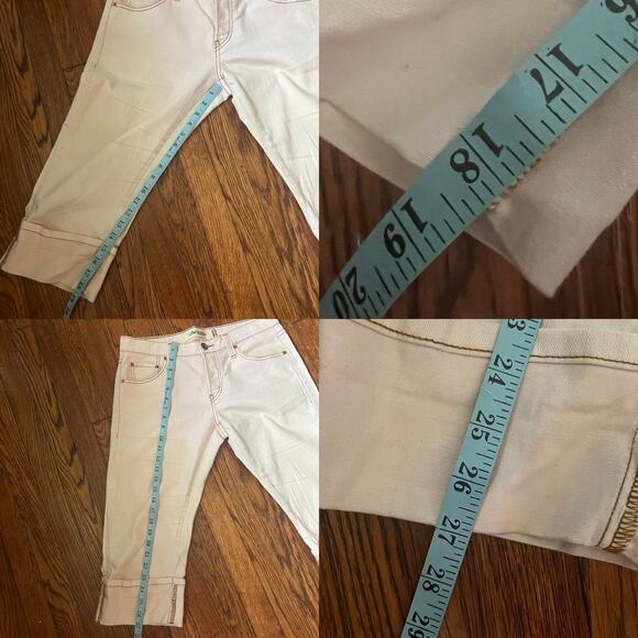 Y2K/90s Vintage Levis Pastel Pink Low Rise Capri Jeans Size 34 Y2K Cropped Denim - Picture 12 of 17